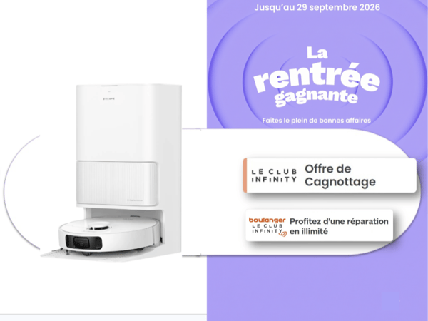 Aspirateur robot
Dreame
Ecovacs
Aspirateur laveur