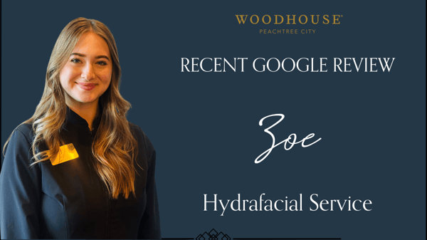 Google review from a guest who enjoyed her Hydrafacial service at Woodhouse Spa Peachtree City