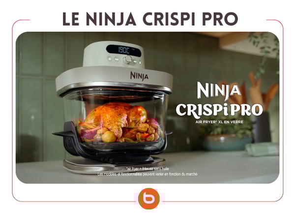 Friteuse sans huile Ninja CRISPi Pro 7-en-1 avec récipients en verre 5,7L et 2,3L présentée chez Boulanger Creil – Saint-Maximin pour une cuisson saine et polyvalente