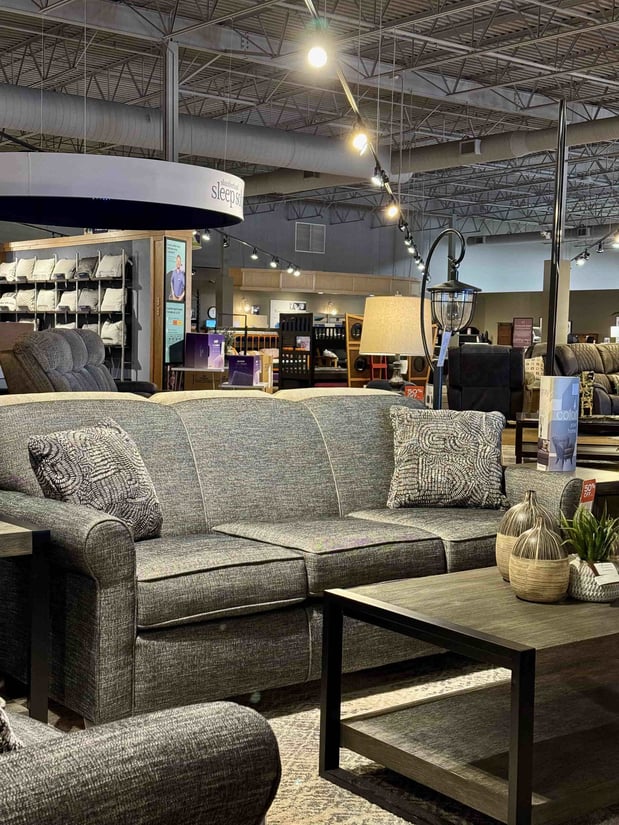 Rockford Slumberland Furniture gray sofa