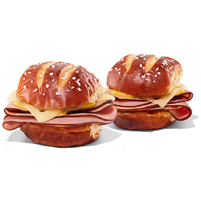 Ham & Swiss Pretzel Sliders