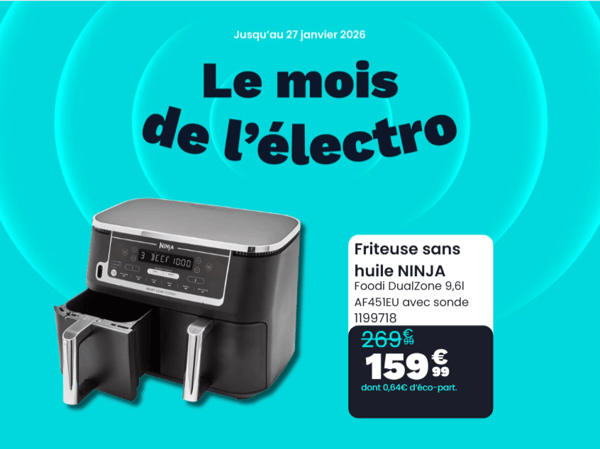 Friteuse sans huile NINJA Foodi DualZone 9,6l AF451EU avec sonde