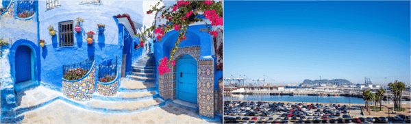 シャウエン（モロッコ）のイメージ／アルヘシラル港（スペイン）のイメージ