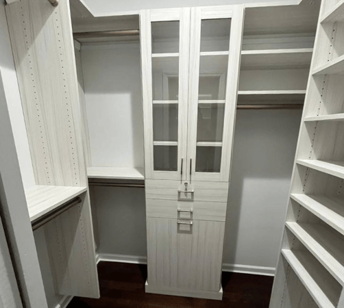 California Closets Nassau County New York walk in closet design custom closets white closet custom shelving glass closet doors locked closet drawers small closet ideas closet organization custom closet