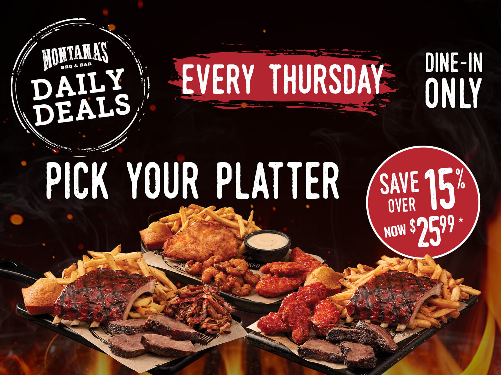 New BBQ Platter Deals Every Thursday