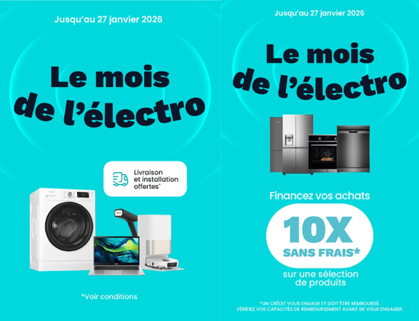 Venez découvrir notre catalogue d'offre, avec un 10 X sans frais sur le gros électroménager, au magasin Boulanger Niort