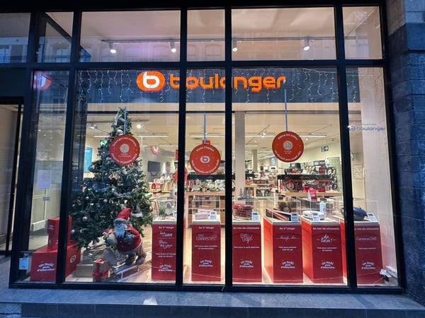 Facade de Noël de votre magasin Boulanger Lille Esquermoise