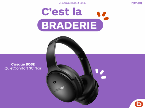 Casque BOSE QuietComfort SC Noir dans votre magasin boulanger lile