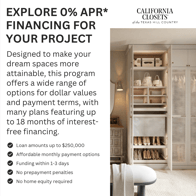 Explore 0% APR* Financing for your dream project!