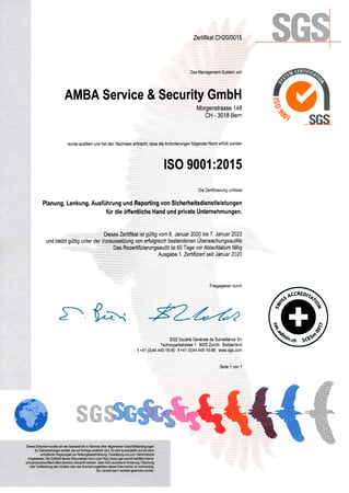 ISO-Zertifikats 9001:2015