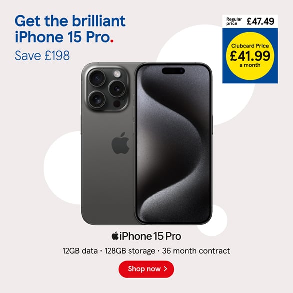 Tesco Mobile iPhone 15 Pro Clubcard Price  Deals Shop now