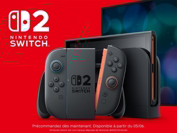 Console Nintendo Switch 2 avec manettes Joy-Con, disponible à la précommande, sortie prévue le 5 juin 2025 chez Boulanger Toulouse Fenouillet.