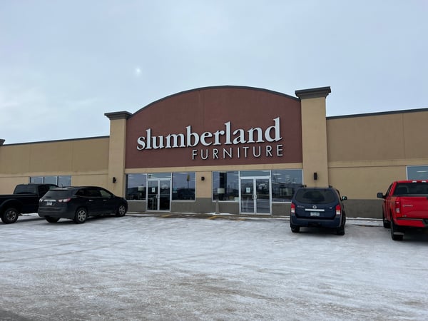 Store Exterior of Slumberland Furniture Store in Fergus Falls,  MN