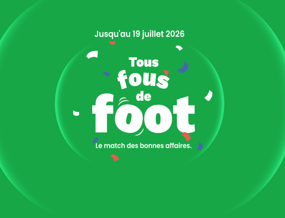 ⚽ OFFRE SPÉCIALE : Tous Fous de Foot !
Préparez-vous pour le match des bonnes affaires dans votre magasin Boulanger Saint-Pierre-des-Corps. Jusqu'au 19 juillet 2026, profitez d'équipements au sommet pour vivre l'été sportif intensément !