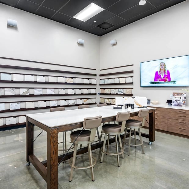 Cambria Sales and Distribution Center Showroom - Los Angeles sample wall display