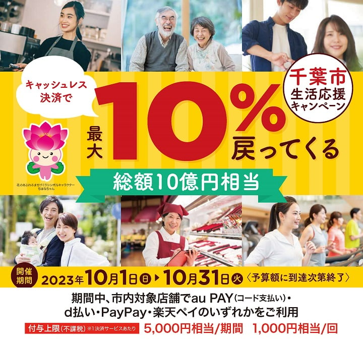 【10/1-10/31】千葉市生活応援キャンペーン