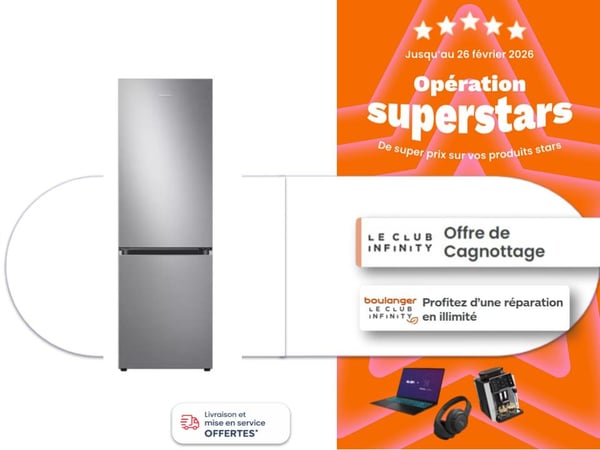 Réfrigérateur combiné SAMSUNG RB34C605CS9 Boulanger Toulouse Saint Orens
