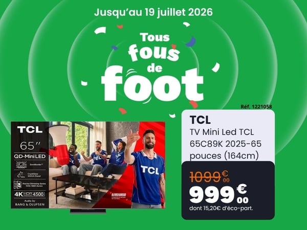 TV Mini Led TCL 65C89K 2025-65 pouces (164cm)