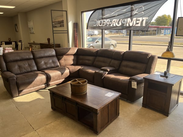 Spencer Slumberland Furniture leather sectional