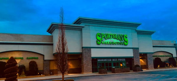 The front entrance of Sportsman's Warehouse in Lexington