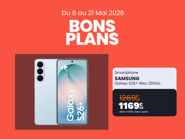 Smartphone SAMSUNG Galaxy S26+ Bleu 256Go à 1169€