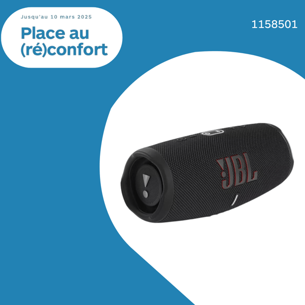 Enceinte portable JBL Charge 5 Noir en promotion dans votre magasin Boulanger Lille Esquermoise
