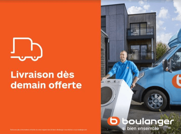 La livraison Offerte dans votre magasin Boulanger Merlimont pour toute commande > 379€ !!!* Nos experts s’occupent de tout - Livraison à l’adresse de votre choix dès le lendemain - Dépose de votre produit dans la pièce que vous souhaitez - Reprise des emballages - Reprise de l’ancien appareil et des petits appareils électroménagers en fin de vie ou consommables usagés qui vous encombrent. *voir conditions en magasin et sur Boulanger.com