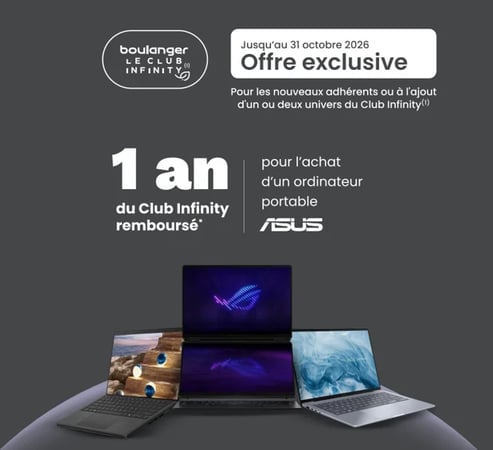 ASUS x Boulanger : votre abonnement Infinity peut vous être remboursé !