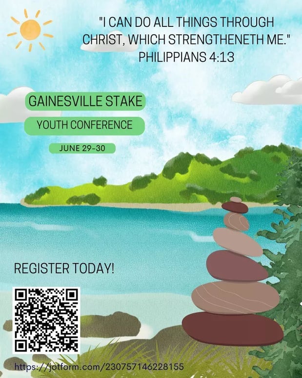 For youth turning 14-18. We are so excited about our upcoming Stake Youth Conference on June 29th-30th! This year's youth conference will be two days packed full of adventure, fun, friendship, and testimony building. Important detail: this will not be an overnight conference and the youth will sleep at home. Please see the attached flyer and get the word out to the youth in your wards. Registration begins today! Please encourage your youth to register as soon as possible. We would like to have all of the youth registered by the end of April. Stay tuned for more detailed information!