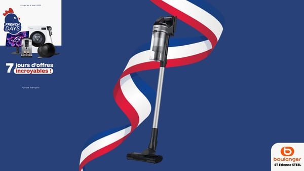 Aspirateur balai SAMSUNG Jet 65 Pet VS15A60BGR5 dans votre magasin Boulanger St Etienne STEEL !