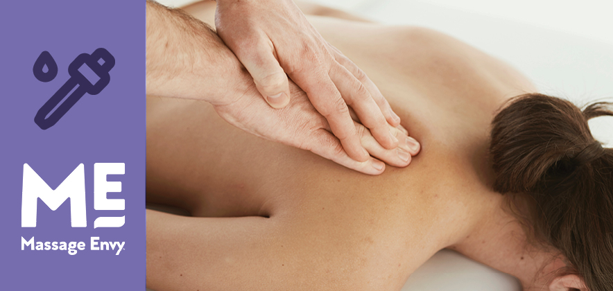 CBD Enhancement. Image of a woman getting a massage