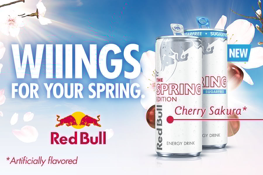 wings for your spring red bull artificially flavored