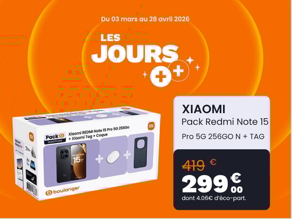 Smartphone XIAOMI Pack Redmi Note 15 Pro 5G 256Go N + Tag