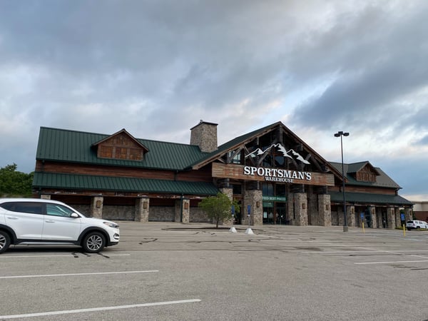 The front entrance of Sportsman's Warehouse in Crescent Springs