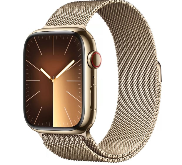 Montre APPLE WATCH 45mm Acier/Or Mil Or