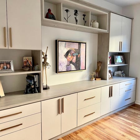 Custom built and locally made entertainment center