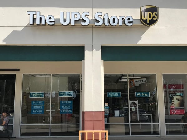 Facade of The UPS Store Plaza At Delray