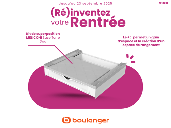 Kit de superposition MELICONI Base Torre Duo dans votre magasin Boulanger Saint Omer !