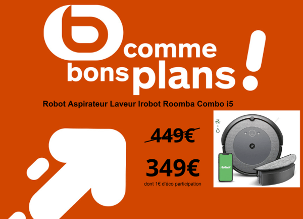 Robot Aspirateur Laveur Irobot Roomba Combo i5 BOULANGER Perpignan