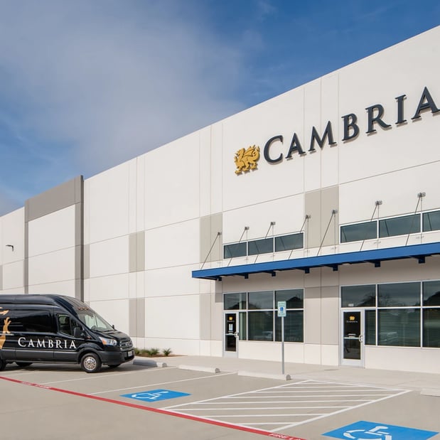 CAMBRIA SALES AND DISTRIBUTION CENTER SHOWROOM – DALLAS front of building