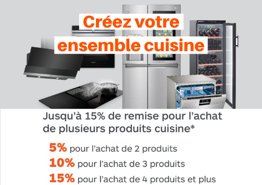 Jusqu'à 15% de remise pour l'achat de plusieurs produits cuisine - Boulanger Compiègne