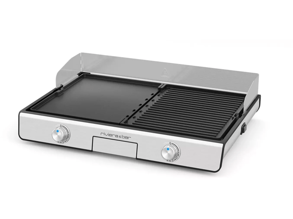 Plancha électrique RIVIERA ET BAR QPL530 réversible à poser, 45.5x28.5 cm