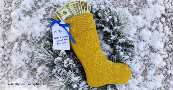 stocking with money