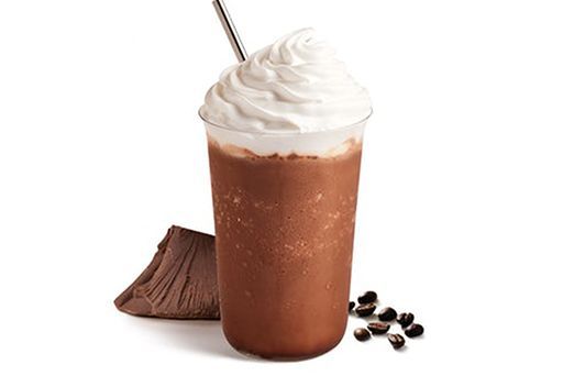 Mocha Ice Blended drink topped with whipped cream