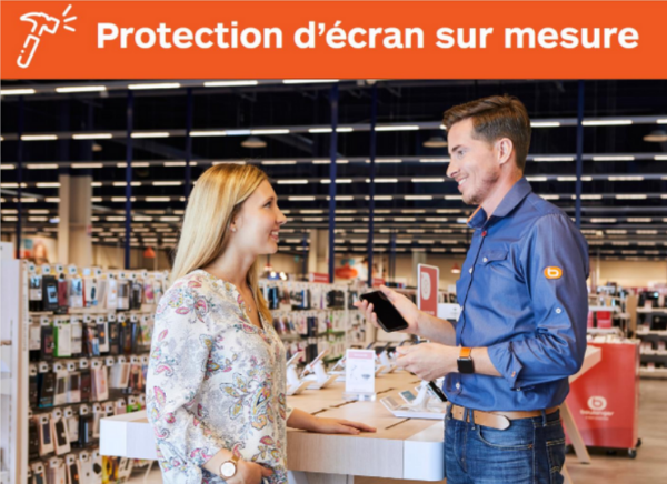 Votre magasin Boulanger Saint Brieuc Langueux dispose de plusieurs machine pour poser sur votre smartphone, ou montre connectée une protection d'écran sur mesure