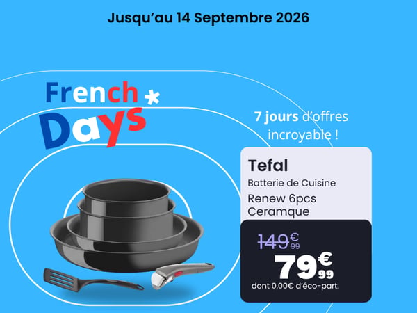 Batterie de cuisine TEFAL Renew 6pcs ceramique L2609602