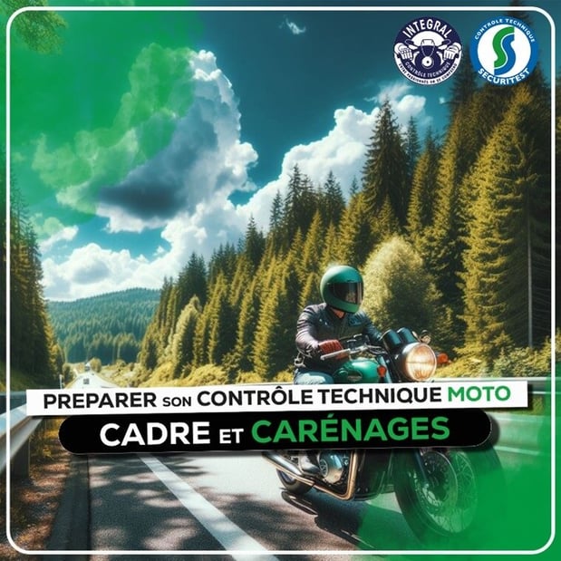Préparer son contrôle technique moto - Le cadre et le carénage
