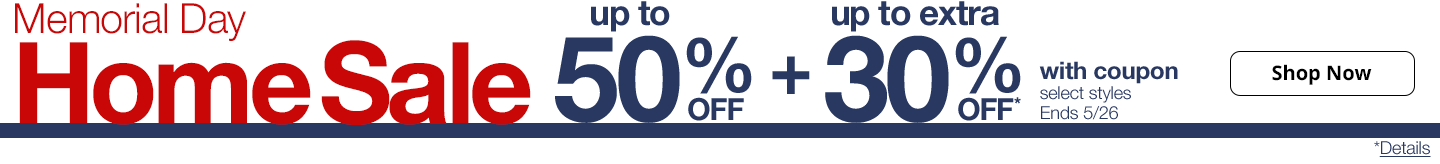 Save up to 50% off plus an extra 30% off during JCPenney's Memorial Day Home Sale