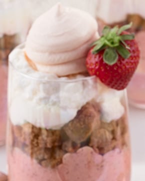 Strawberries & Cream Mousse zoomed in