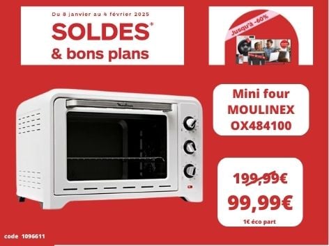 découvrez le Mini four MOULINEX OX484100 dans votre magasin Boulanger Boulogne-Sur-Mer